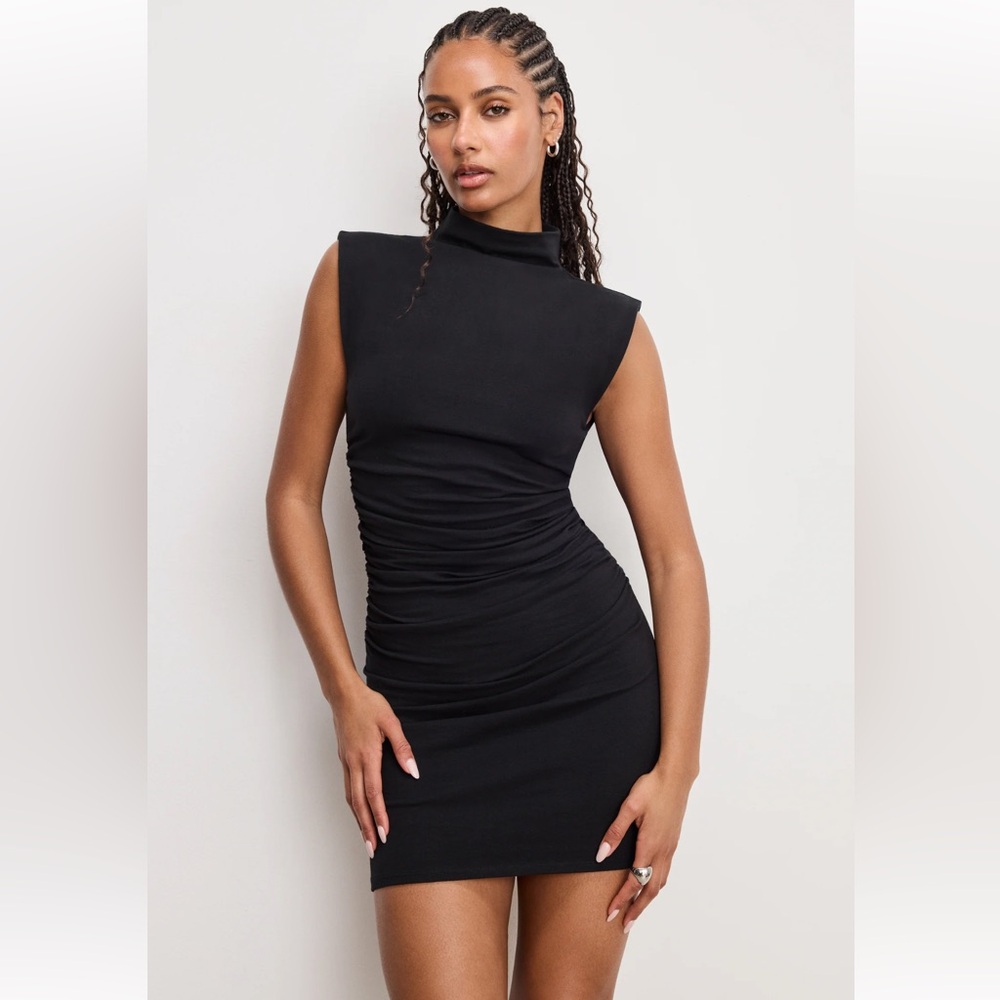 NWT - SUPER STRETCH JERSEY MOCK NECK MINI DRESS